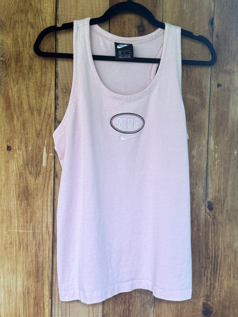 Nike Pale Pink Women's Tank Top with Embroidered Logo